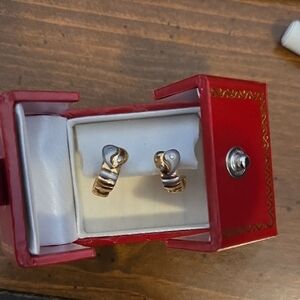 Gold and Silver Hoop Earrings